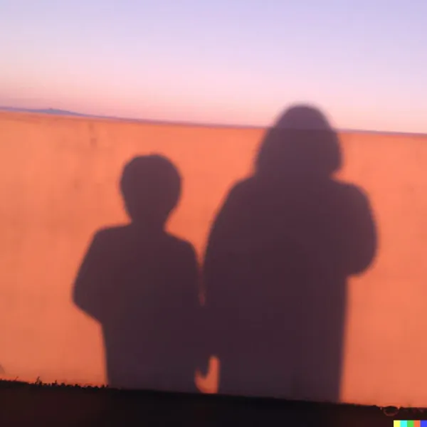 Abstract shadows representing eternal light