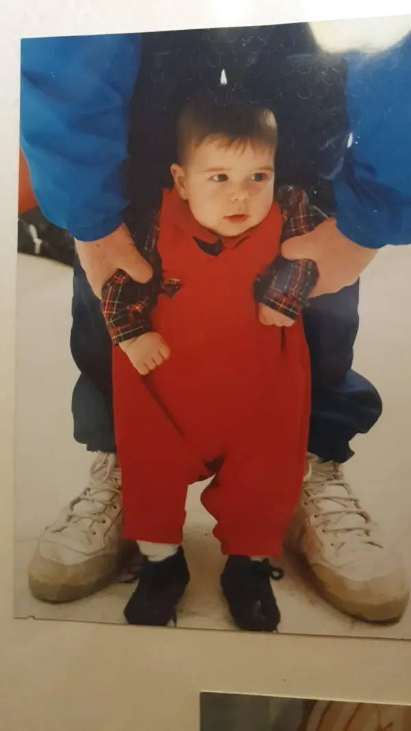 Father and child silhouette